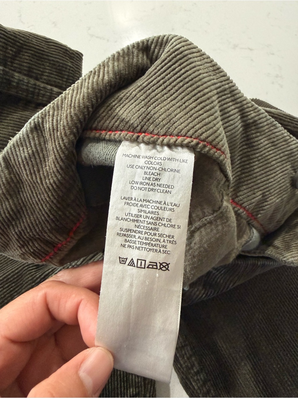 Maeve x Anthropologie Wide Leg Corduroy Pants in Olive Green. Size 32 - Picture 11 of 13